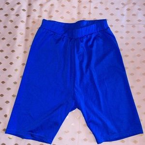 Royal Blue Biker Shorts